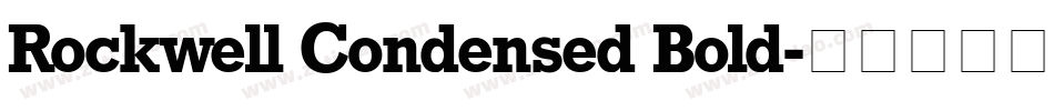 Rockwell Condensed Bold字体转换